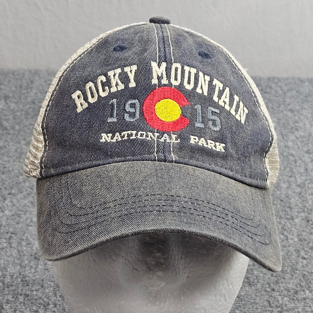 Rocky Mountain National Park‎ Hat Colorado Trucker Cap Gray Tan Gorpcore Outdoor